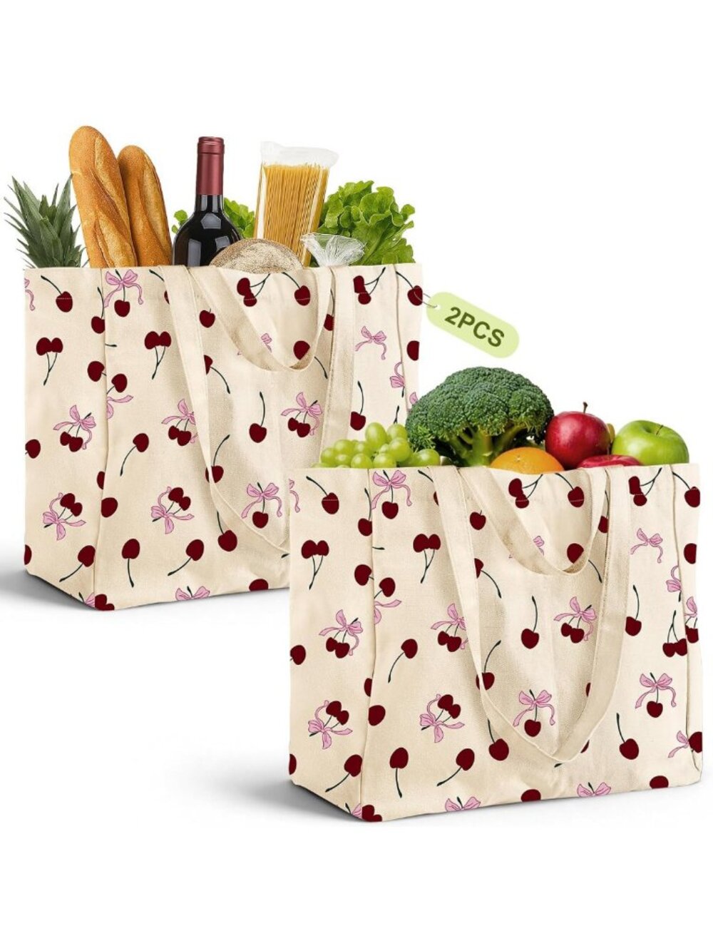 Extra Large Canvas Grocery Tote Bag - Eco-Friendly, Durable, Stylish & Versatile